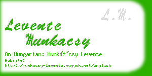 levente munkacsy business card